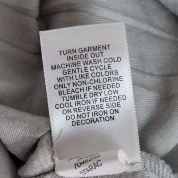 Inlaid-Crochet Bodice, Bell Sleeve, Shark Bite Hem Embellished Medium Petite - Picture 7 of 7